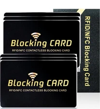 RFID Blocking Card for Wallet - Slim NFC Protector for Credit Debit ID (2 Piece)