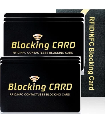 RFID Blocking Card for Wallet - Slim NFC Protector for Credit Debit ID (2 Piece)