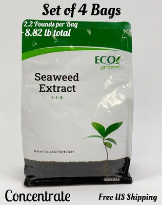 #ad Seaweed Extract Powder Organic Fertilizer Foliar Feed amp; Soil Drench 8.82lb Total $34.50