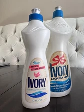 Vintage Ivory Liquid Detergent Dish Soap Pink Bow 22 oz 25% full