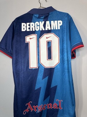 Nike Arsenal Bergkamp #10 Men's 95/96 Arsenal Jersey Size L | eBay