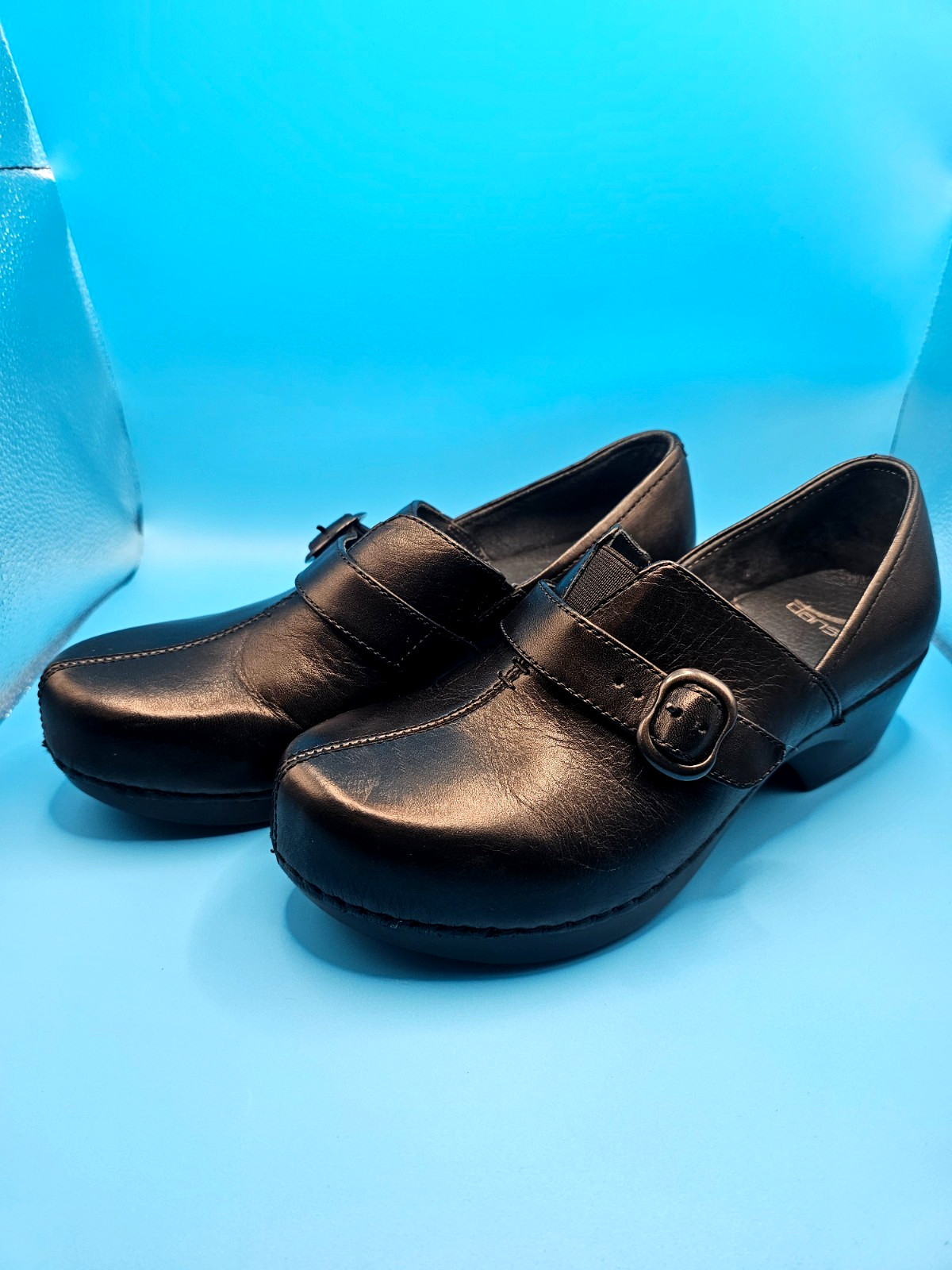 Dansko Solstice Women's Professional Clog Black Leather Shoe SIZE EU 38 US 7.5