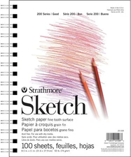 Strathmore Sketch Spiral Paper Pad 8.5"X11"-100 Sheets - P255081