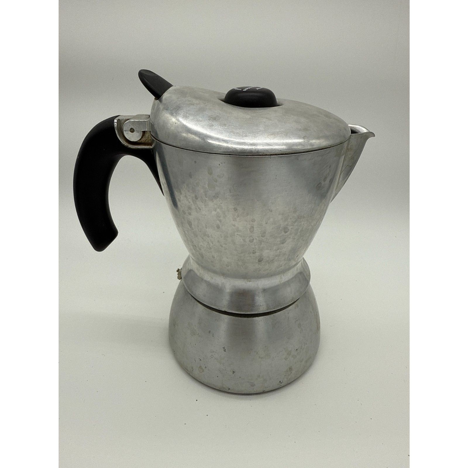 Bialetti Mukka Espresso 2-Cup Stovetop Cappuccino Coffee Maker Silver Black