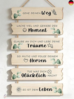 Jugendweihe Geschenke & Deko - Natürliche Holz Schilder mit Inspirierenden 