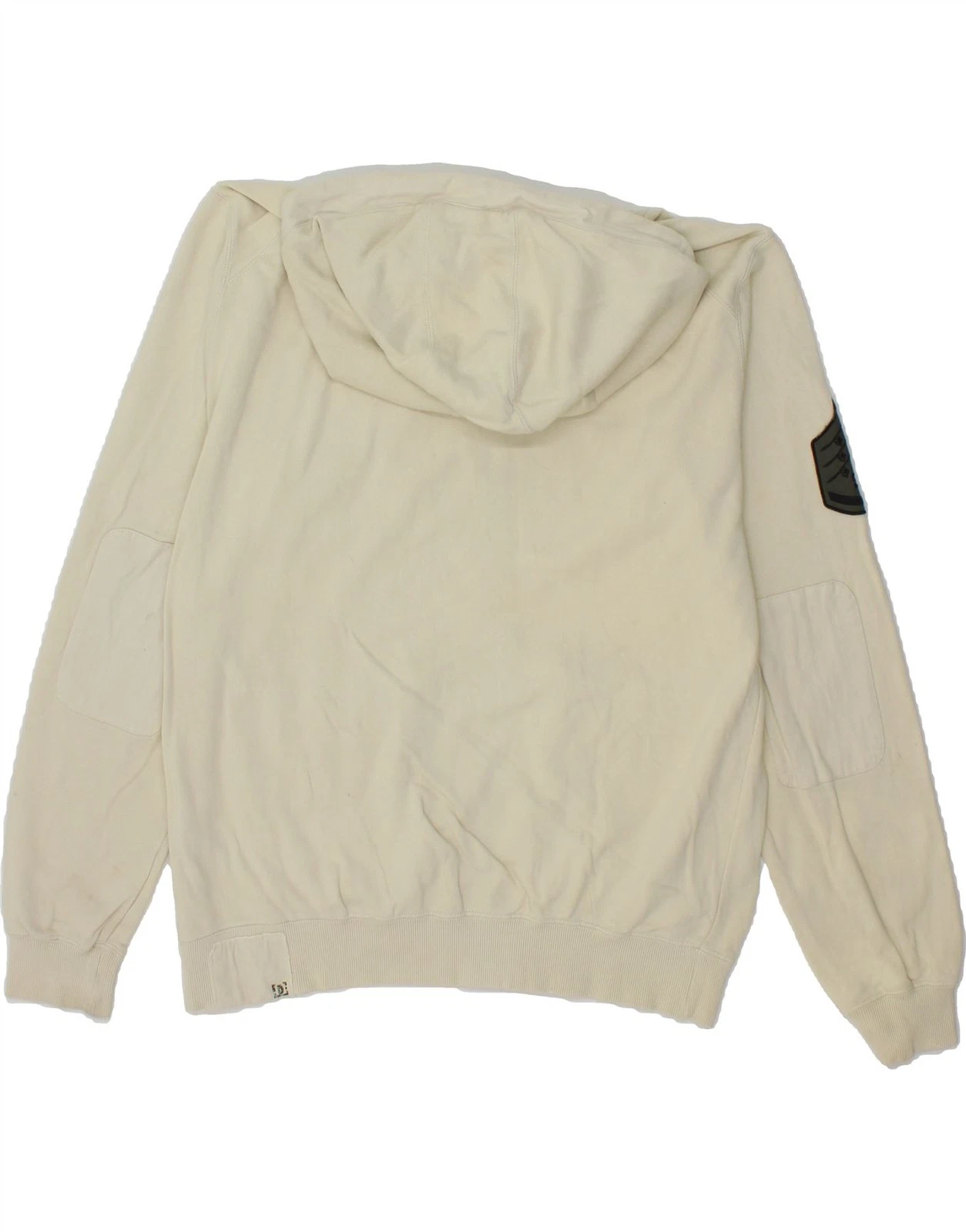 OFF WHITE DC Felpa con cappuccio e zip uomo media off bianco cotone DE09