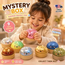 Glitter Dumpling Squishy Mystery Box Stress Relief Sensory Squeeze Toy Gift