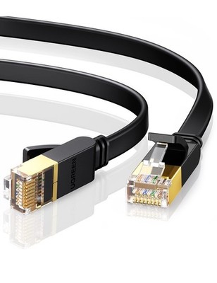 CAT.7 Ethernet Kabel Lan Patchkabel Gigabit 1m Flach Netzwerkkabel/Ultra Dura...