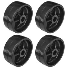cyclingcolors 4x ruote plastica 38mm nero rotelle mobili dura carrello p