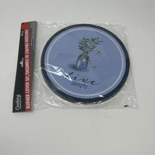 NEW- Cooking Concept Burner Covers-2Pc (1-8in, -10in) Enjoy Life It’s Delicious