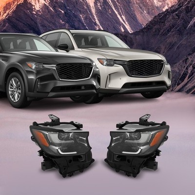 Full LED Headlights For 2024-2025 Mazda CX-90 Adaptive Headlamps w/AFS Pair Set