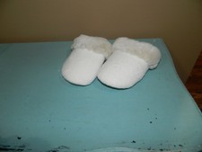 Pottery Barn Ruched Faux Fur Slippers Size S 6/7