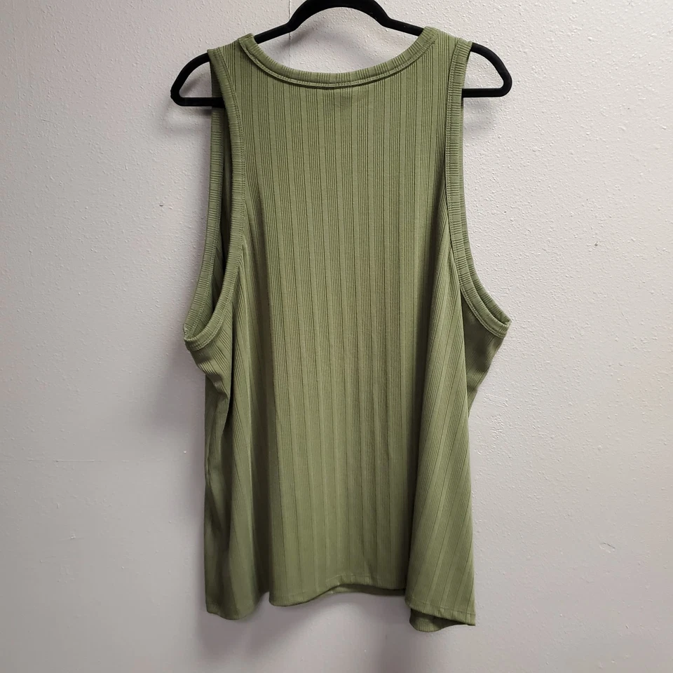 Ava & Viv Tank Top Womens 3X Ribbed Sleeveless Relaxed Fit Plus Size Casual Shir - Image 4 of 4