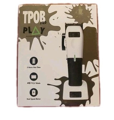 TPOB Pro Play Professional Cordless Hair Clipper Dual Speed XO Blade 5Hr Runtime