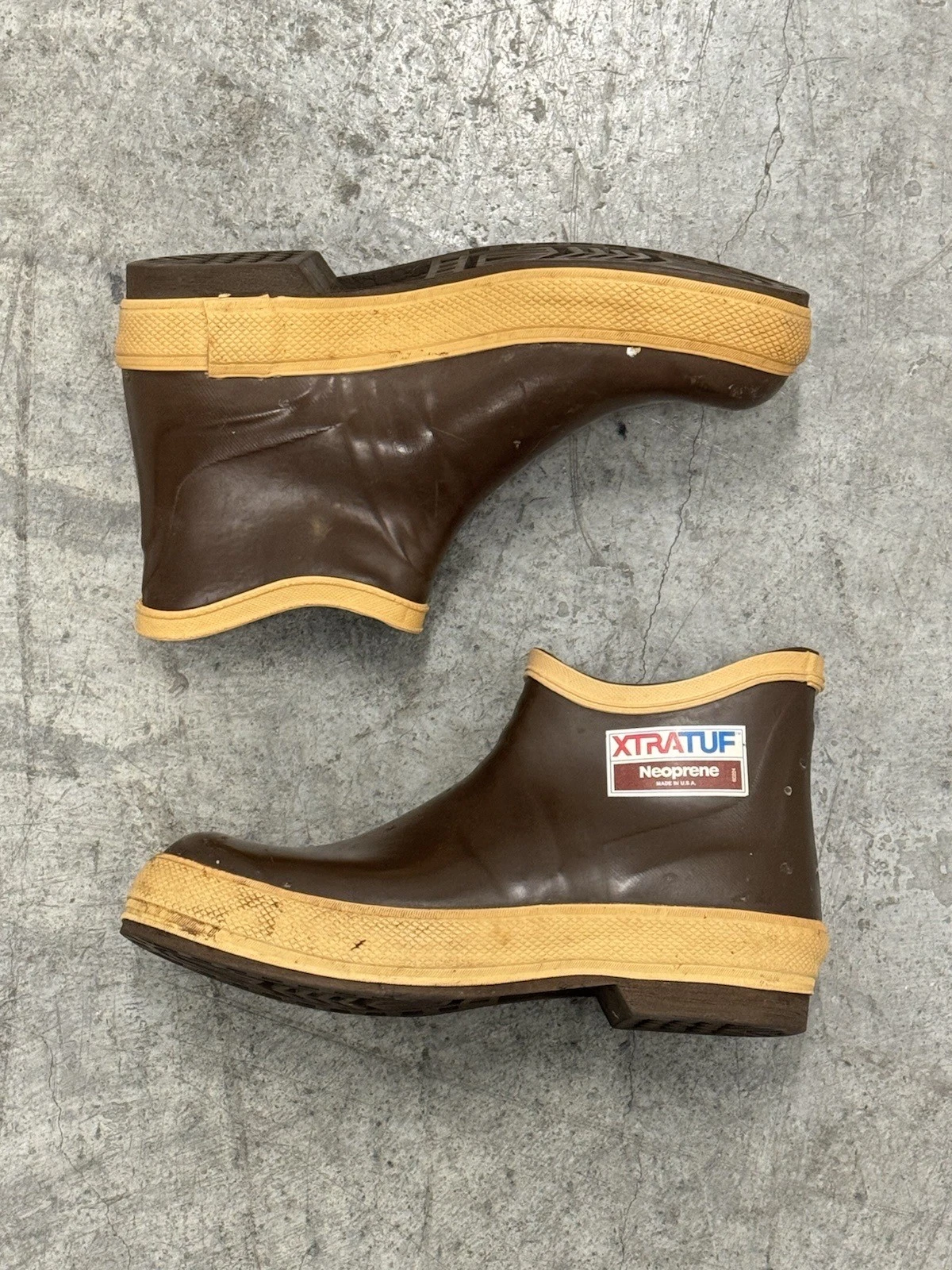 Xtratuf USA Vintage Slippers Legacy 6” Low Boots Size 8 Deck Shoe Neoprene