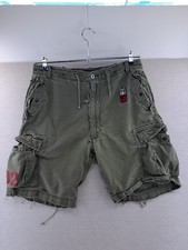 Vtg Abercrombie Fitch Paratrooper Cargo Shorts Mens 36 Green 90s Y2K W35.5"