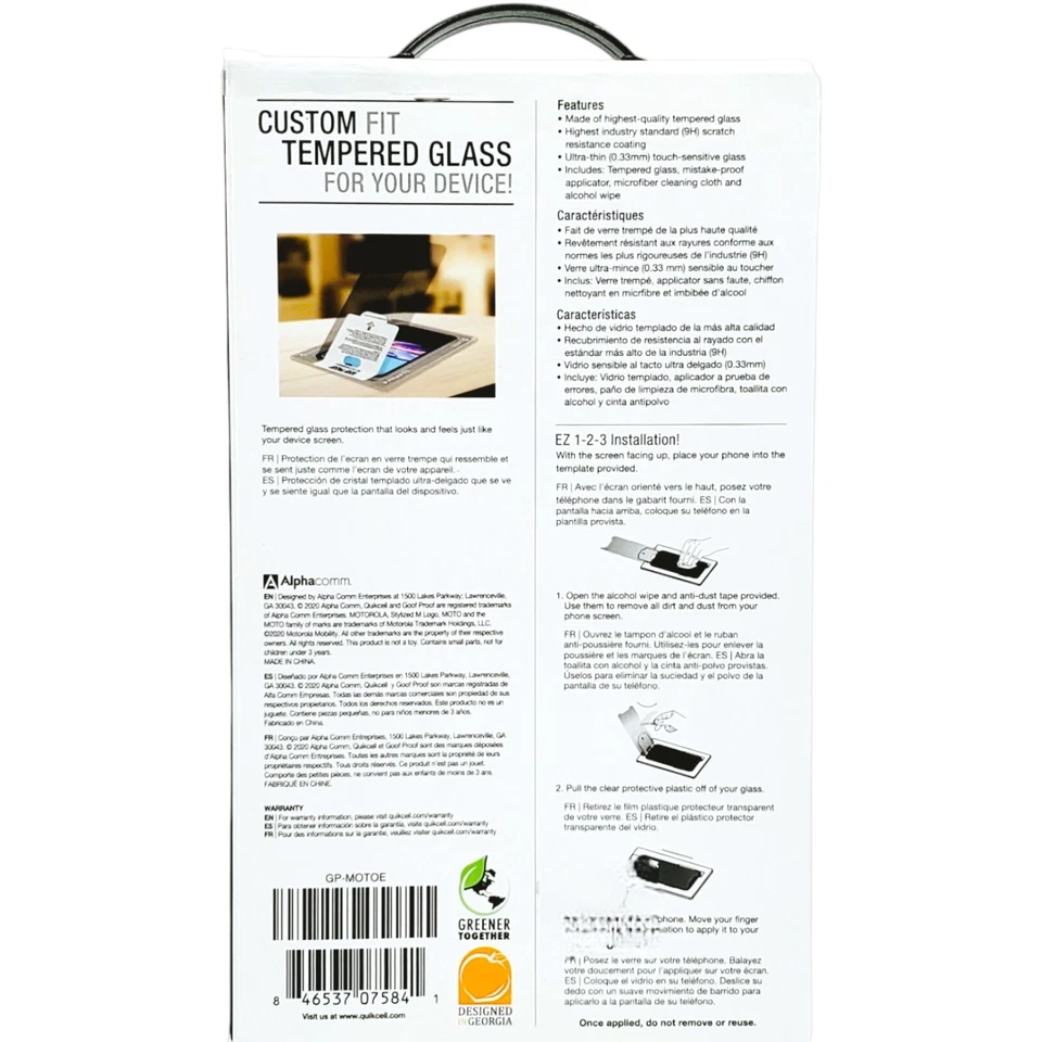 Protector Pantalla Cristal para Motorola Moto E Antiarañazos Templado - Fácil Aplicación Foto 2 de 2