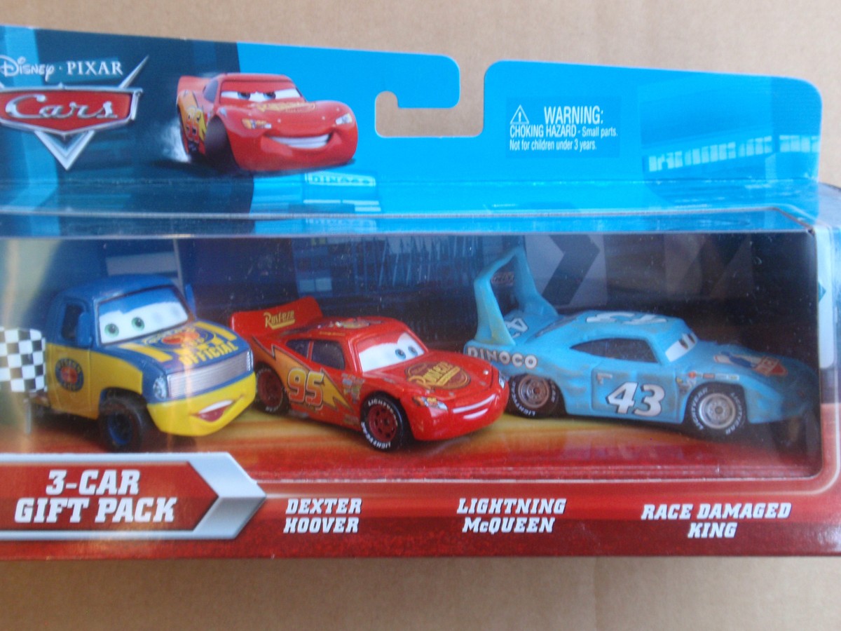 Disney Cars 3 Pack Lenticular DEXTER HOOVER, MCQUEEN & DAMAGED