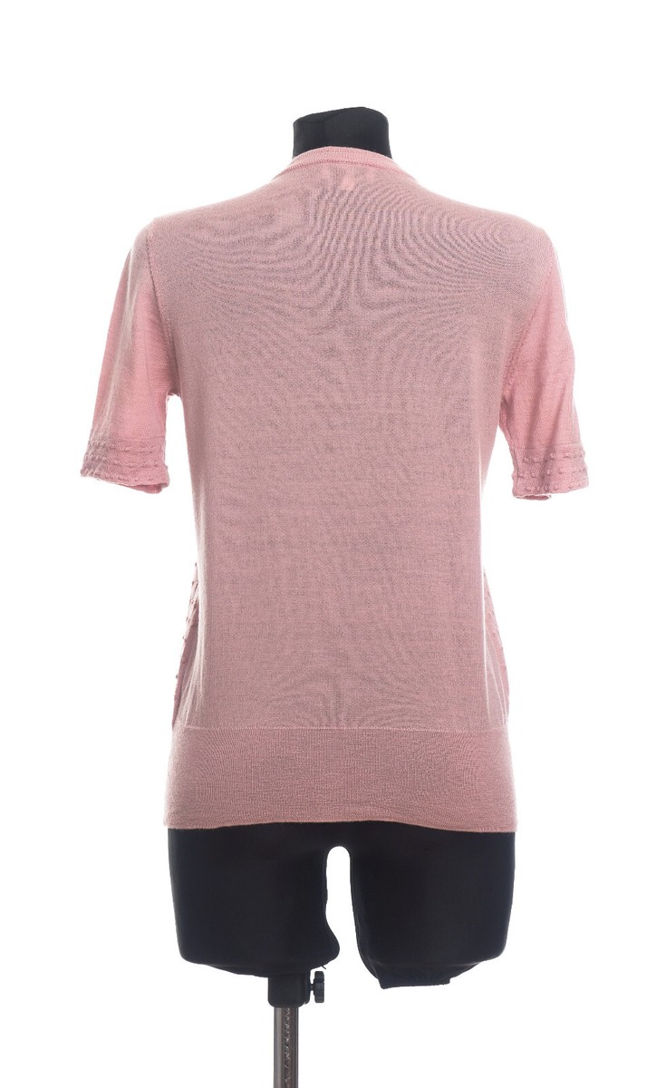 NOA NOA ** Womenu0026#039;s Pink short sleeved Merino Wool Top Blouse Sweater  Size L | eBay