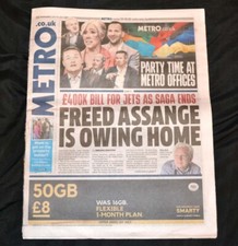 The UK Metro Newspaper 25/06/24 June 25th 2024 Holly Willougby England Euros