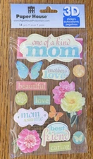 Paper House Mother Love 1 Of Kind Best Friend Mom & Me Butterfly Flower Stickers