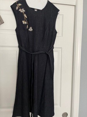 Elie Tahari Denim Dress w/ Embellishment-new size 6 | eBay