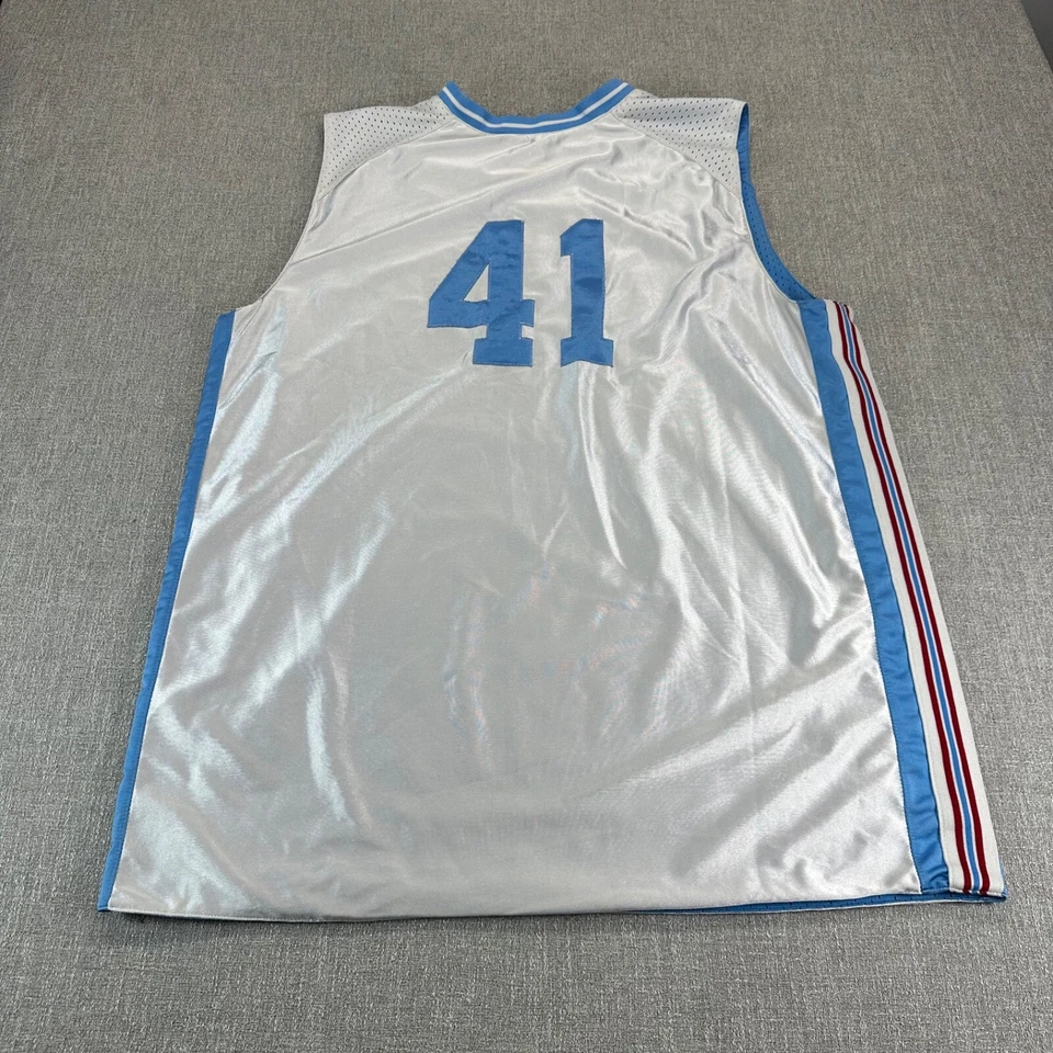 Camiseta deportiva de baloncesto vintage Nike Supreme Court para hombre XL plateada reversible oeste #41 Foto 4 de 4