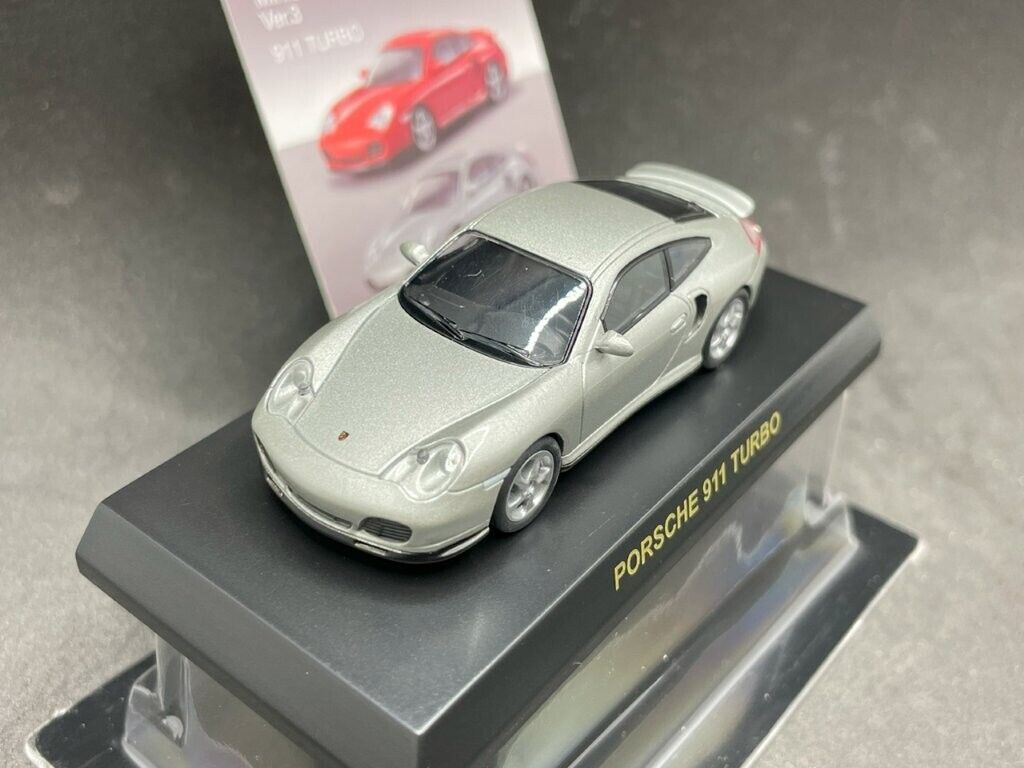 Kyosho 1/64 Porsche collection3 911 Turbo 996 silver diecast Kyosho 1/64 Porsche collection3 911 Turbo 996 silver diecast