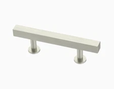 Brainerd P37255W-SS 2 1/2" (64mm) Stainless Steel Square Bar Cabinet Pull