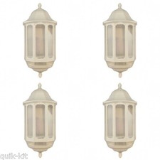 4 x ASD HL/WK060P Half Lantern Wall Light Fittings with PIR Sensor - White