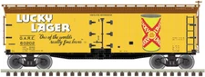 Atlas ATL20006325 40' Wood Reefer - Ready to Run -- Lucky Lager 60202 (yellow, b