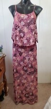 Women's Red Paisley Maxi Dress - Vacation Summer Beach Coverup - Size XL