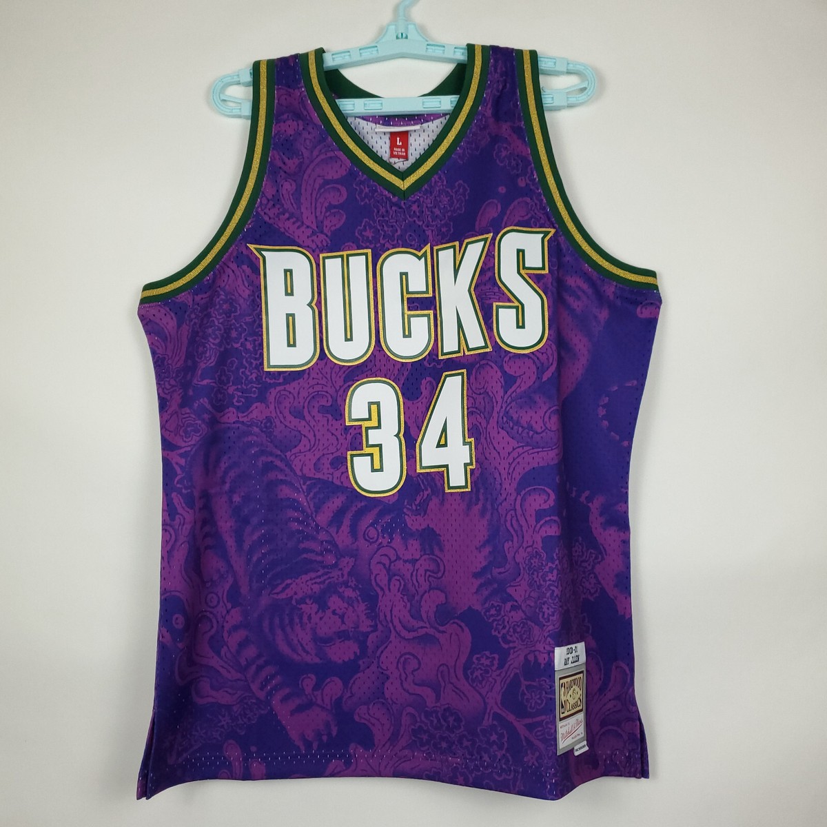 Ray Allen Milwaukee Bucks Mitchell & Ness NBA L Large Jersey CNY