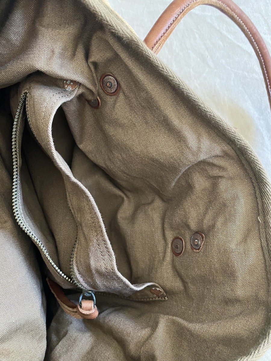 Polo Ralph Lauren Vintage 90's Canvas leather Tote Bag Multi