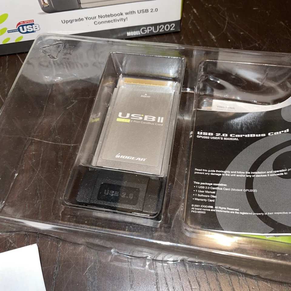 IO Gear USB II 2.0 Port Cardbus Card PC Card PCMCIA Model: GPU202 - Image 2 of 4