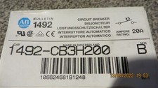 NEW ALLEN-BRADLEY 1492-CB3H200 CIRCUIT BREAKER 3-POLE 20AMP FREE SHIPPING 