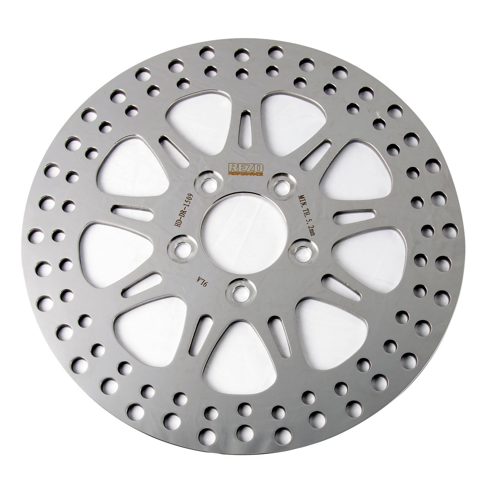 Rezo Polished Rear Brake Disc for Harley-Davidson FLSTN 08-08