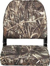 Attwood 98395CAMO Low-Back Padded Boat Seat, Camo, Assorted Colors