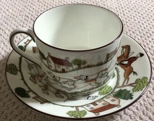 Fox Hunt Hunting Coalport Coffee Cup And Saucer