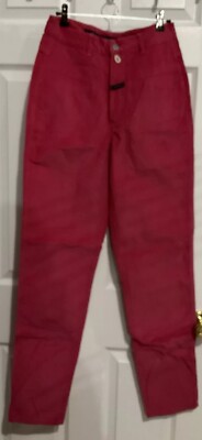 Marithe + Francois Girbaud Corduroy Pants Size 7/8 100% Cotton Raspberry