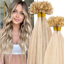 100 Real Remy Hair Keratin Pre Bonded Nail U Tip Glue Human Hair Extensions 8A