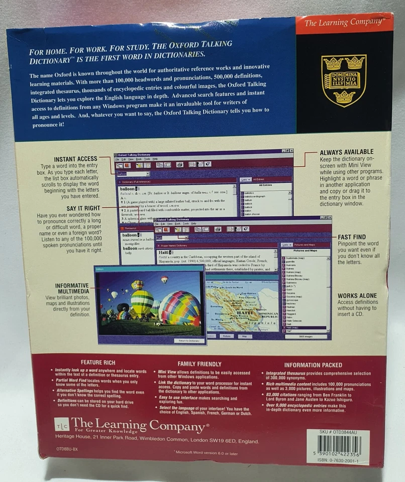 OXFORD TALKING DICTIONARY PC Big Box NEW Sealed - Bild 3 von 4