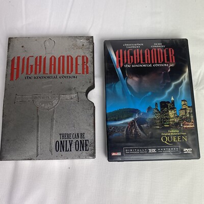 Highlander (DVD, 2002, 2-Disc Set, Immortal Edition Tin Case Bonus Queen CD)