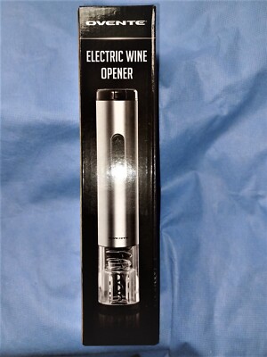 Ovente Electric Wine Bottle Opener  Battery Operated Silver WO1381S
