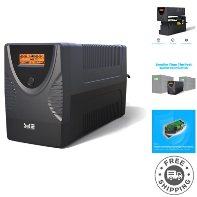 1500VA UPS Battery Backup & Surge Protector - Intelligent LCD Power Supply