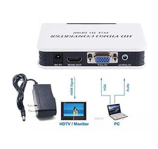 1080P Audio VGA To HDMI HD HDTV Video Converter Box Adapter for PC Laptop DVD