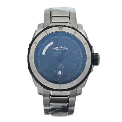 Armand Nicolet AN-T610-58246 46 mm Day/Date Black Dial Titanium Auto Men's Watch