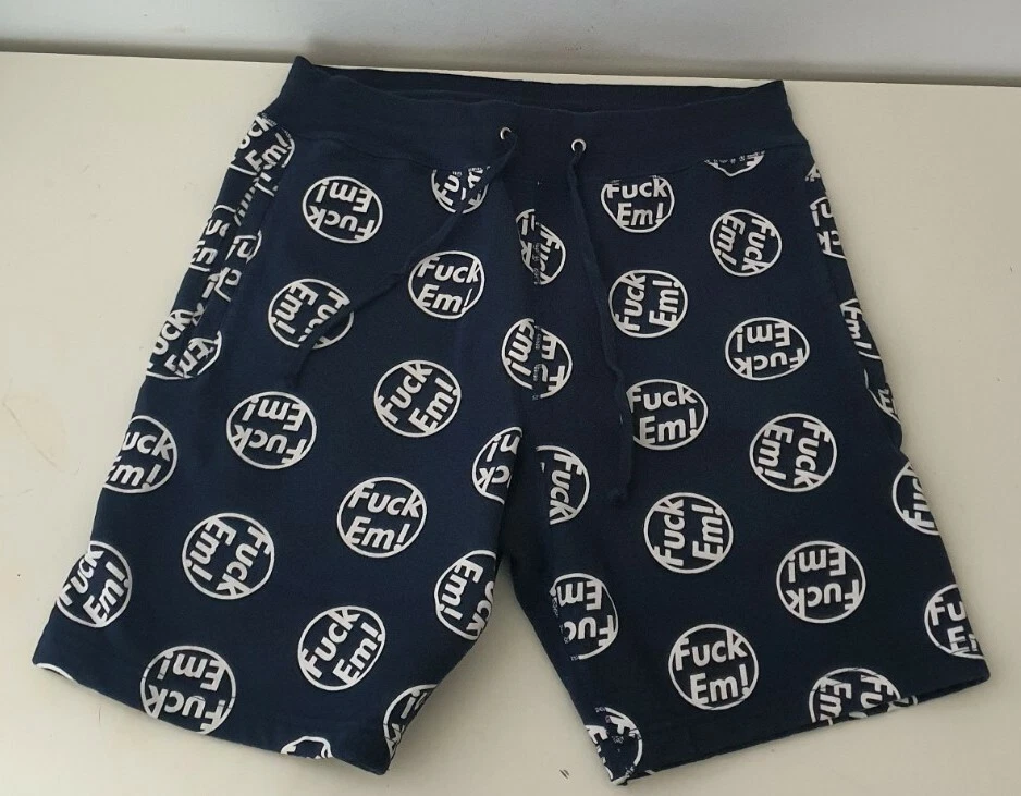 FW14 Supreme uck Em ! Short sweat bleu marine taille S petit short vintage 2014