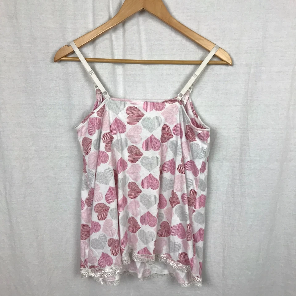 Motherhood Maternity Women's Small Spaghetti Strap Cami Tank Top Heart Print - Image 4 of 4