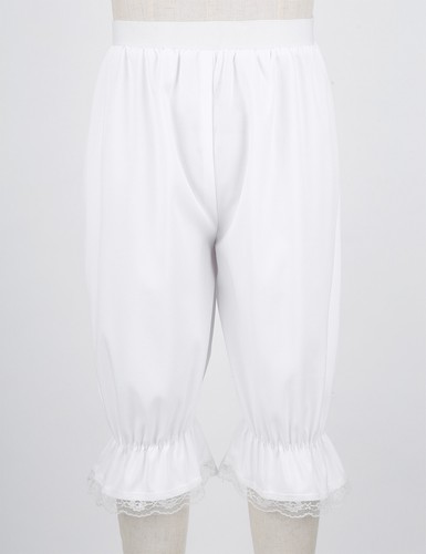 Kids Girls Victorian Pantaloons Lace Ruffle Bell-Bottoms Shorts Pumpkin Pants - Picture 4 of 16